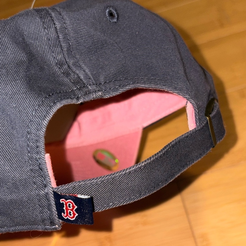Boston Red Sox Pink Logo Rhinestone Hat Women’s Adjustable Baseball Cap Y2K MLB - Picture 6 of 6